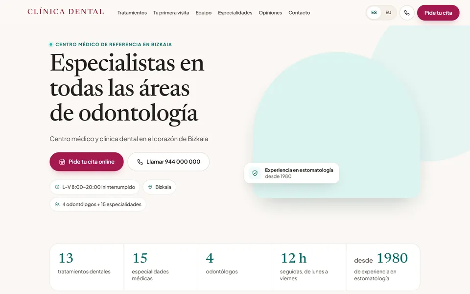 Portada en el ordenador: Pedir cita online o llamar